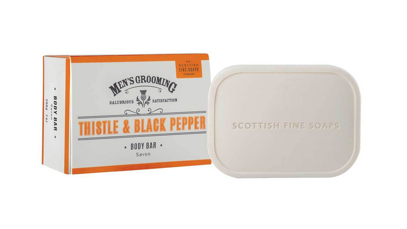 Scottish Fine Soaps Thistle & Black Pepper Cleansing Soap Bar 220g
